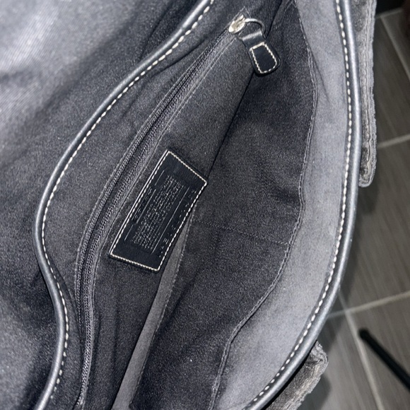 Coach Black Canvas and Leather Logo Purse No. F05U-1463 Vintage Y2K - Picture 6 of 10